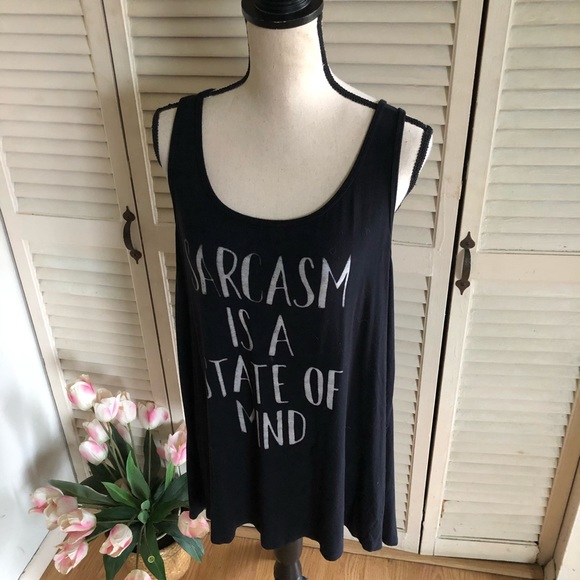 Torrid “Sarcasm Is A State Of Mind” Logo Tank Top - Picture 5 of 7